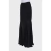 Silk black maxi skirt