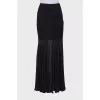 Silk black maxi skirt