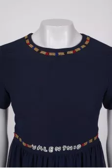 Dress with beaded embroidery