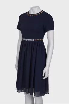Dress with beaded embroidery