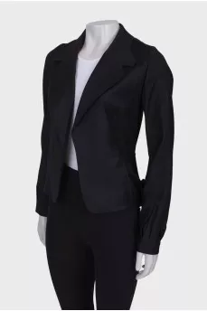 Fitted jacket with roses at the hem