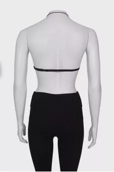 Mesh top with rhinestones