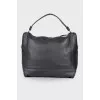 Leather tote bag