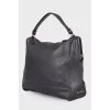 Leather tote bag