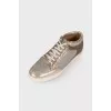 Gold glitter sneakers