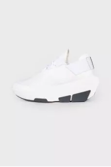White high platform sneakers