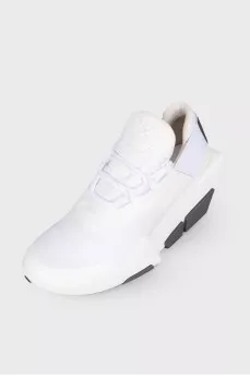 White high platform sneakers