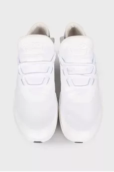 White high platform sneakers