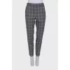 Checked wool trousers