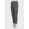Checked wool trousers