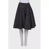 A-line denim skirt