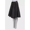 A-line denim skirt
