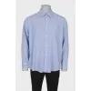 Men's blue checked shirt