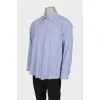 Men's blue checked shirt
