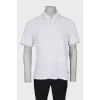 Men's white polo shirt