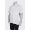 Men's white polo shirt