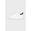 Patent sneakers with brand logo