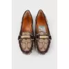 Textile loafers with brand logo