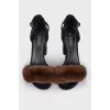 Abby Fur Tilt-Heel sandals