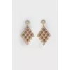 Gold-tone crystal drop earrings