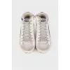 Padded leather sneakers