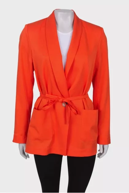 Orange jacket on the belt