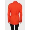 Orange jacket on the belt