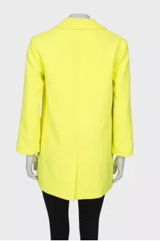 Long jacket in bright yellow