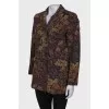 Jacquard coat with buttons