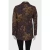 Jacquard coat with buttons