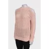 Knitted jumper with open shoulders 