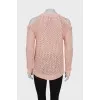 Knitted jumper with open shoulders 