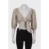 Wrap linen top