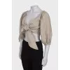 Wrap linen top