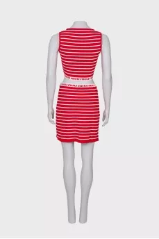 Red striped suit