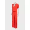 Coral loose jumpsuit