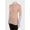 Beige polo shirt with pocket