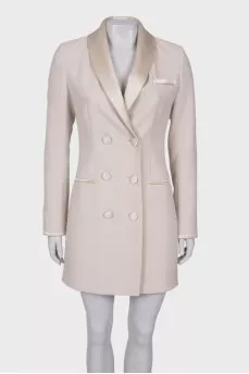 Long double-breasted jacket