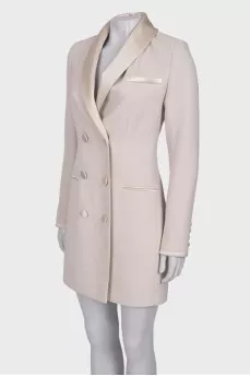 Long double-breasted jacket
