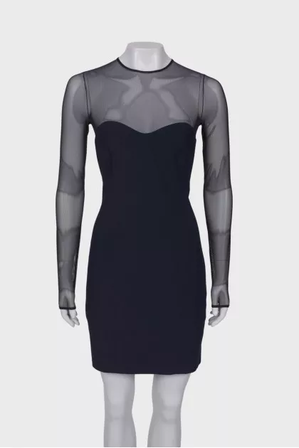 Dress with translucent top