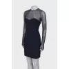 Dress with translucent top