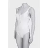 White swimsuit with tag