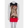 Animal print combi dress