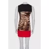 Animal print combi dress