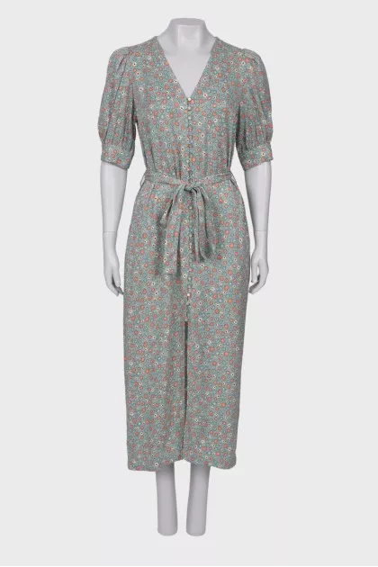 Maxi dress with buttons