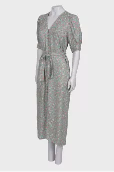 Maxi dress with buttons