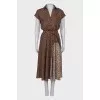 Leopard print waist dress
