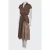Leopard print waist dress