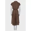 Leopard print waist dress