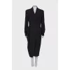 Wrap dress with lapels